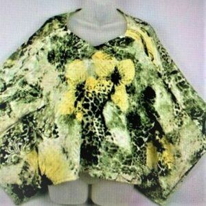 CHICOS Travelers Women' Cape Floral Poncho Size